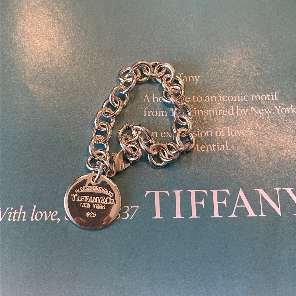 Tiffany & Co Rolo Link Retired Pls Return To Tiffany & Co NY Bracelet. D2999 - Picture 4 of 9